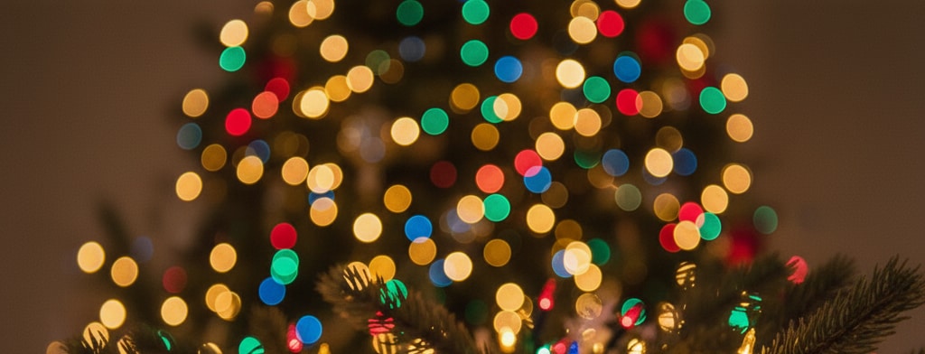 bokeh christmas lights Eugene